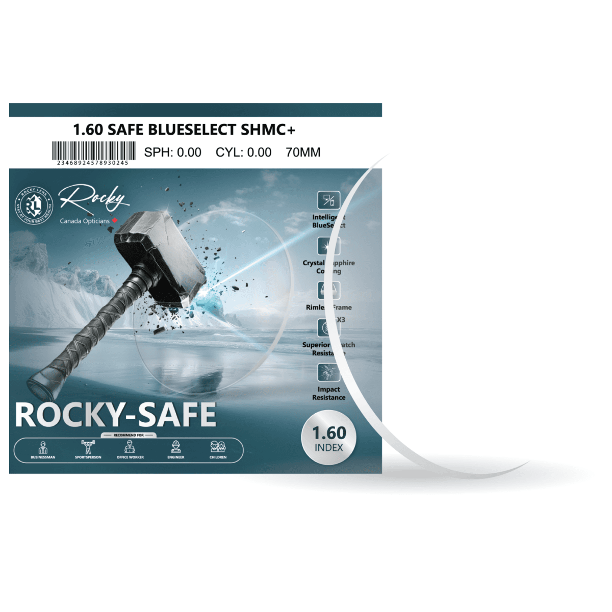 Tròng Kính Chống Vỡ Rocky-Safe  
