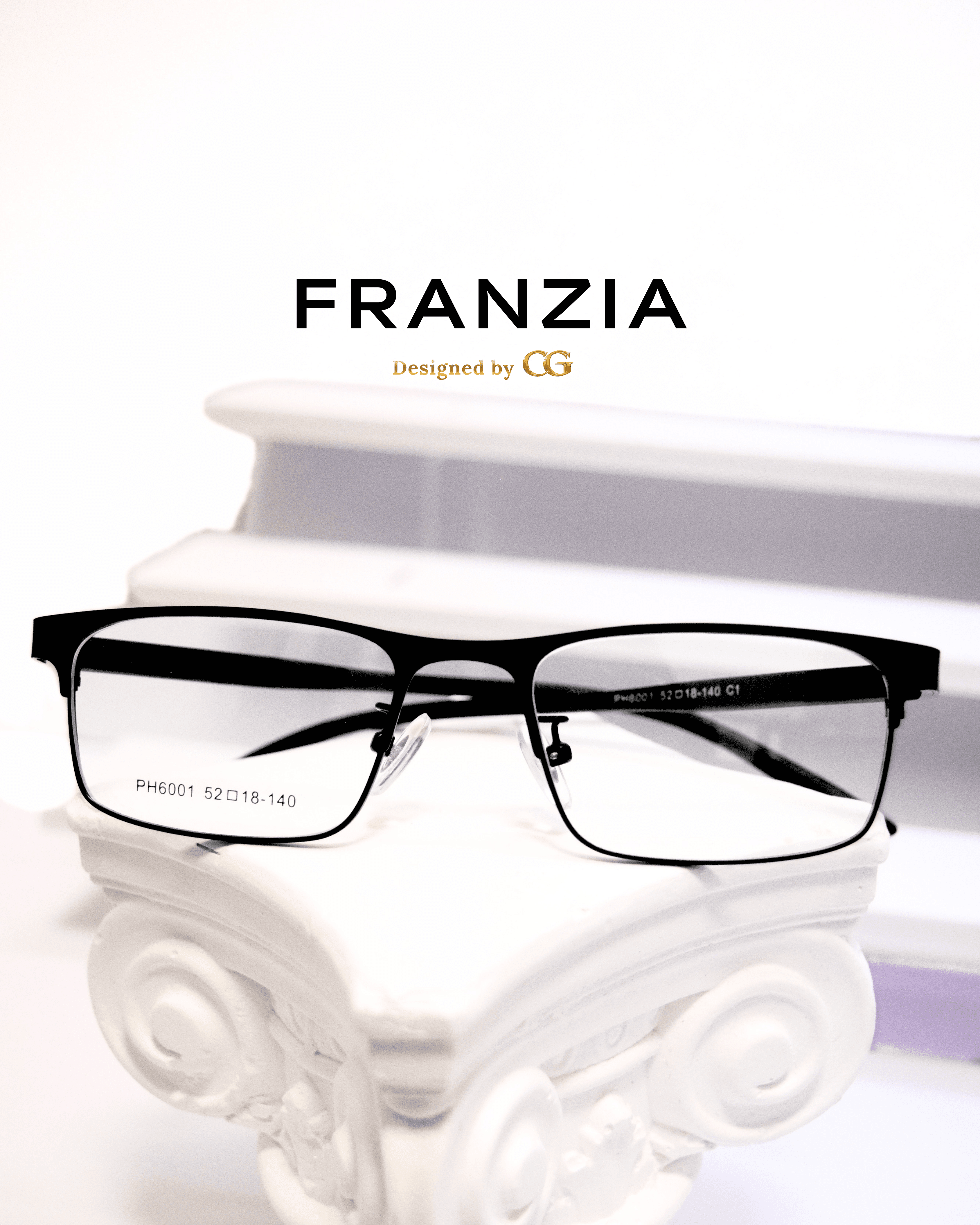 Gọng Kính Kim Loại Franzia - Phong Cách Doanh Nhân Tối Giản - PH6001