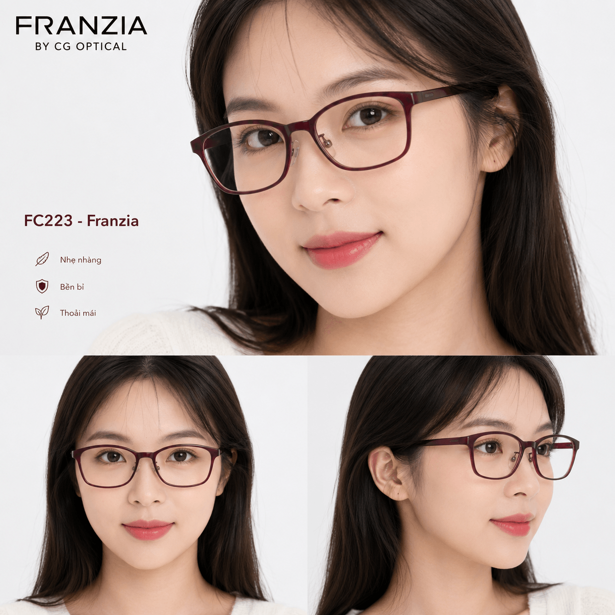 FRANZIA - Gọng kính B-Ultem Cao Cấp - Mã FC828 - 1