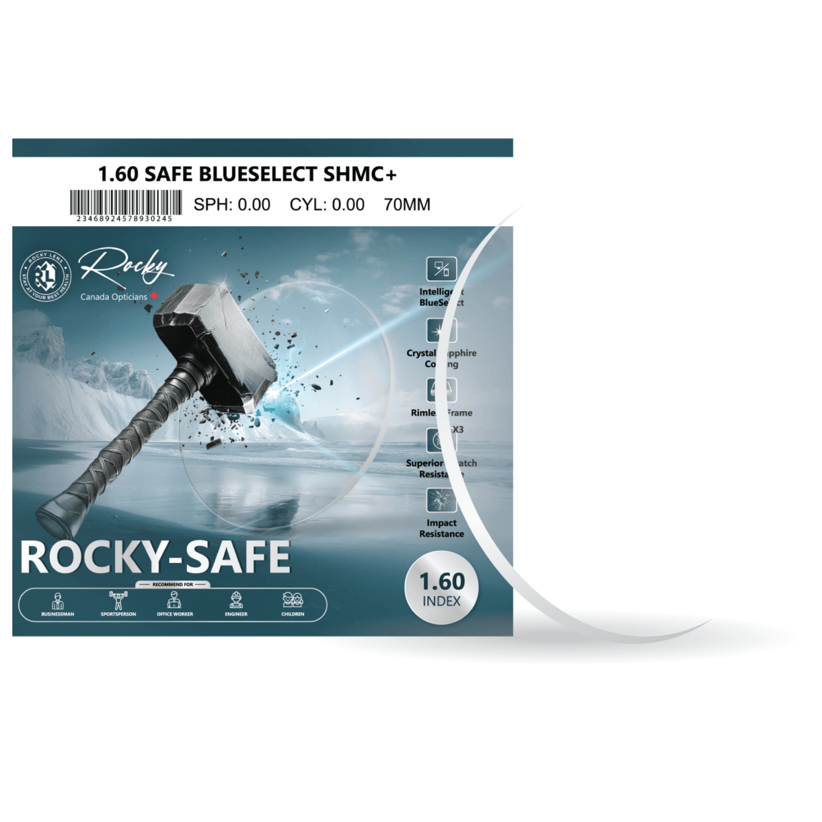 Tròng Kính Chống Vỡ Rocky-Safe - 1