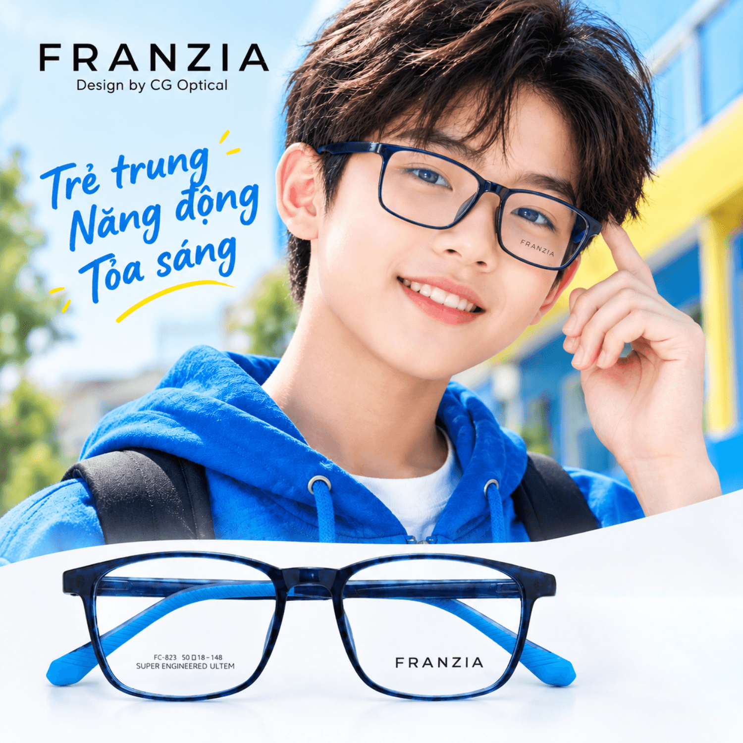 FRANZIA - Gọng kính S-Ultem Cao Cấp - Mã FC823 - 1